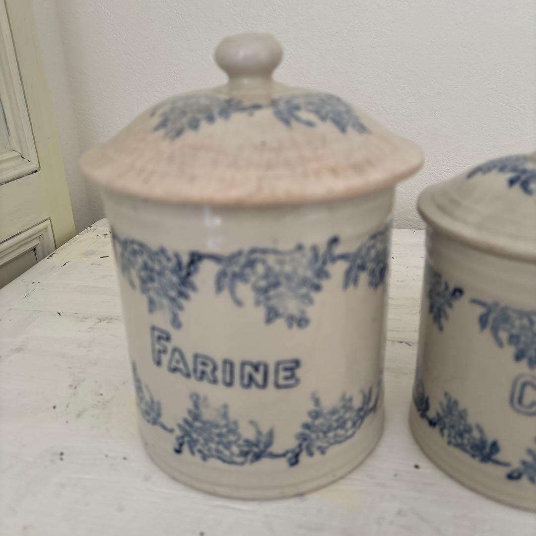 専用です。フランスアンティークキャニスターセット 4点