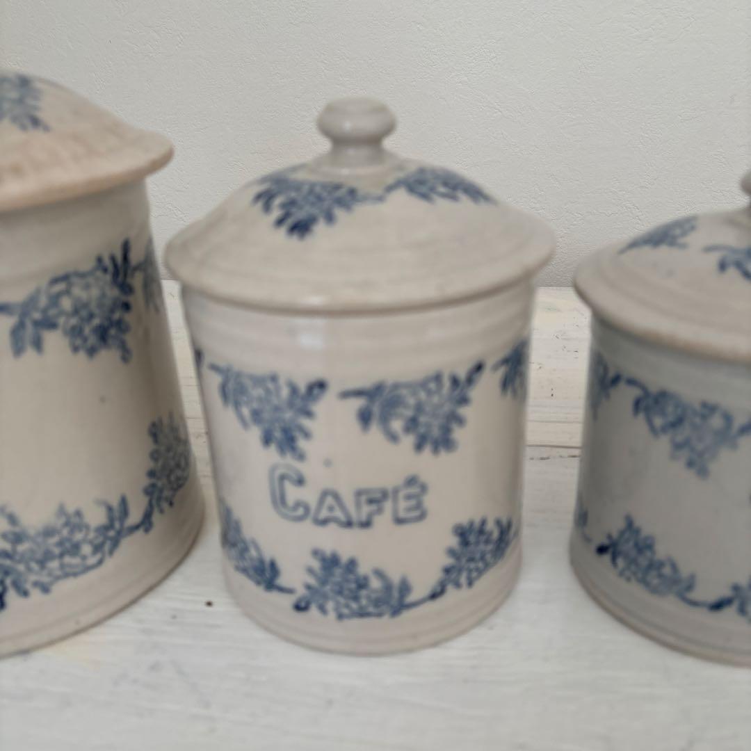 専用です。フランスアンティークキャニスターセット 4点