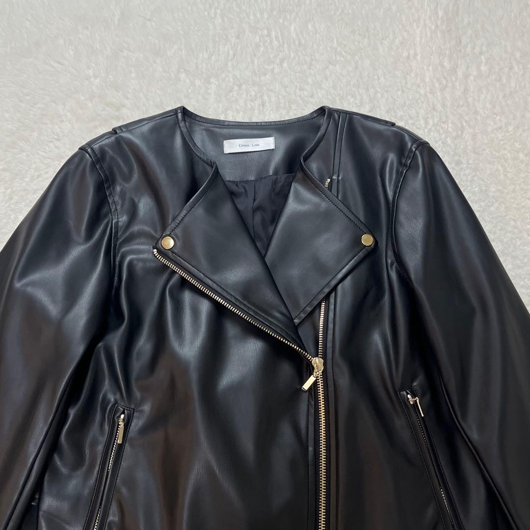 エイミーロウ　Eimee Law ジャケット　ライダース　フリル　ブラック　38