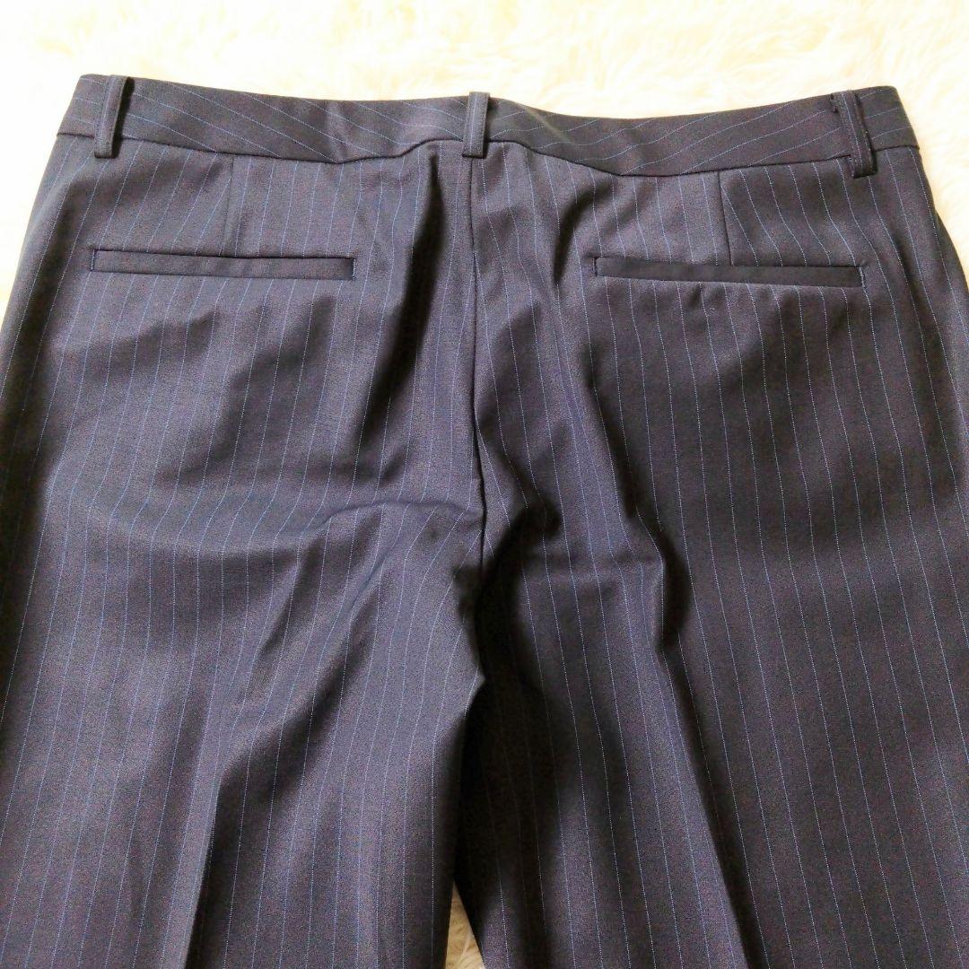 美品　theory luxe　セオリー　セットアップ　40-40　紺　ストライプ
