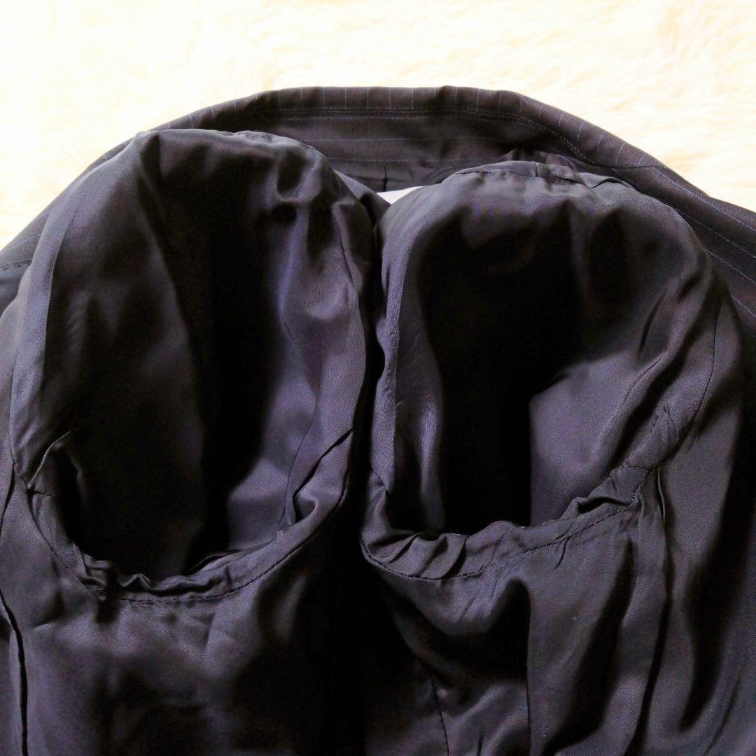 美品　theory luxe　セオリー　セットアップ　40-40　紺　ストライプ