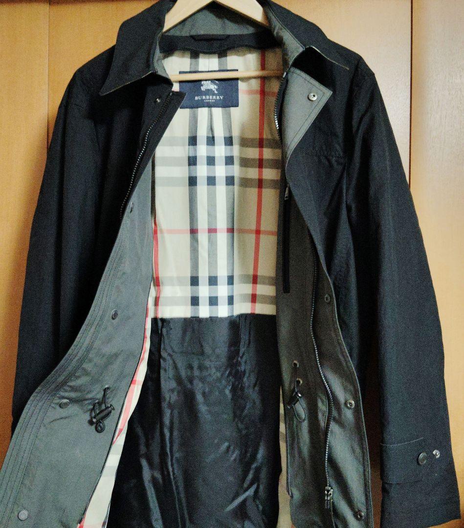 バーバリーロンドン モッズコート 新品 ダウンライナー付 フード メンズLL 黒