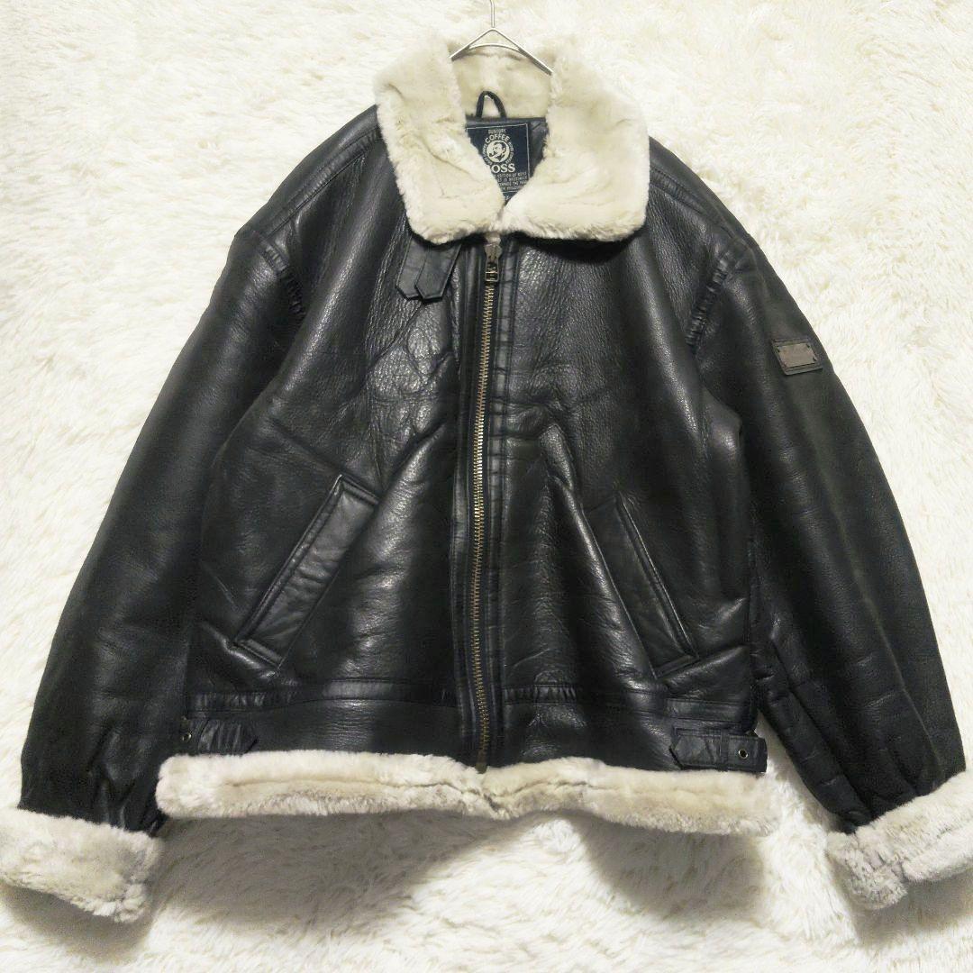 サントリーボス　ボスジャン　牛革　レザー　フライトジャケット　B-3　LL