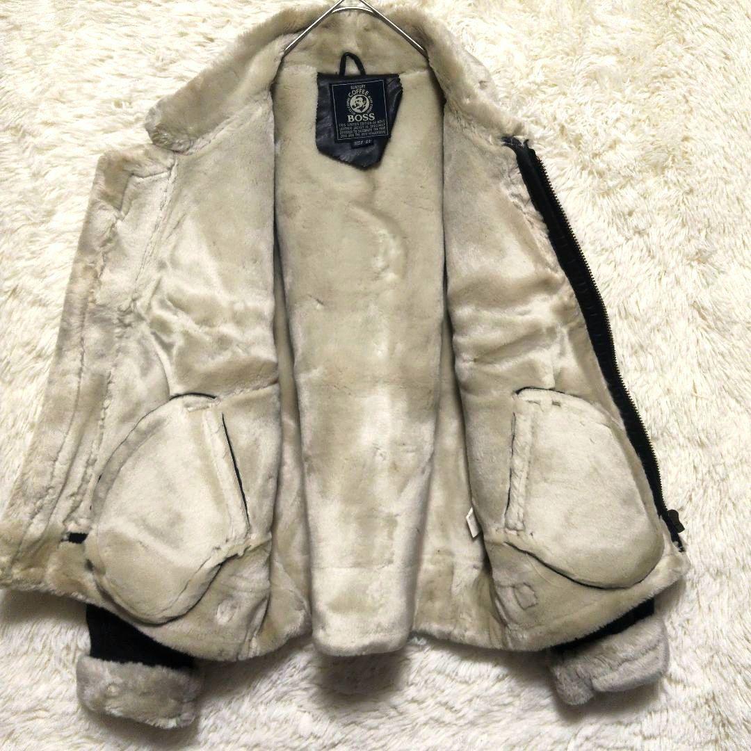 サントリーボス　ボスジャン　牛革　レザー　フライトジャケット　B-3　LL