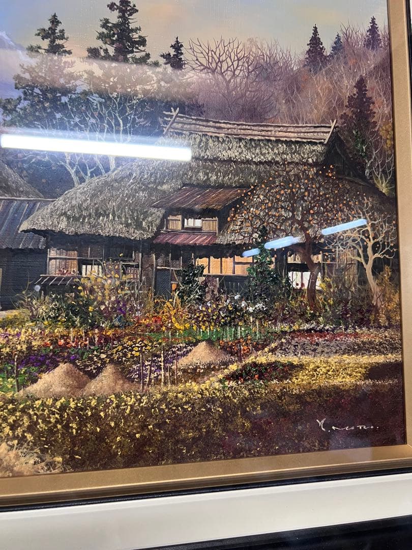 真作■油彩■諸沢吉美■甲斐路風景■