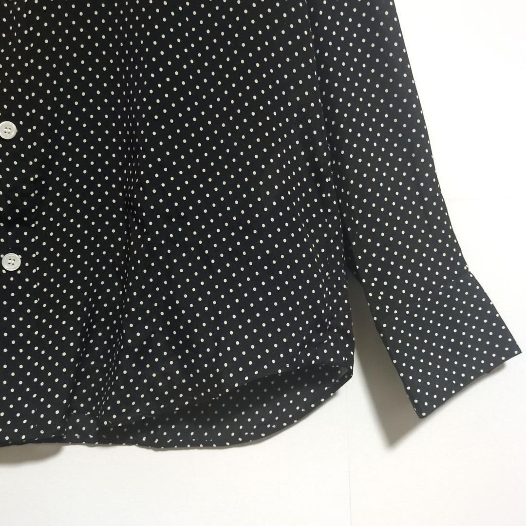 美品　セリーヌ　長袖シャツ　黒　ブラウス　フィービー期　ドット柄　サイズ36