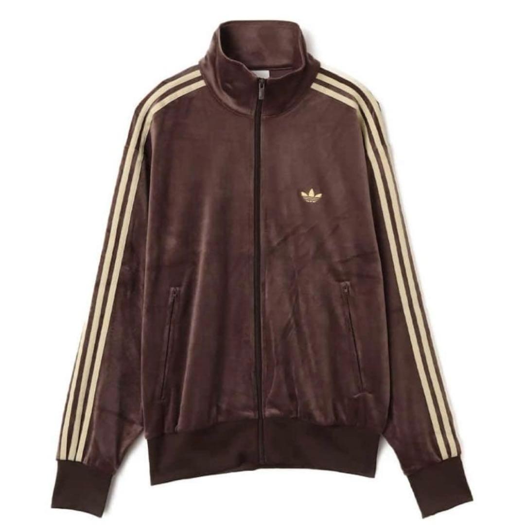 希少サイズM アディダスブラウン トラックジャケット ファイヤーバード ベロア