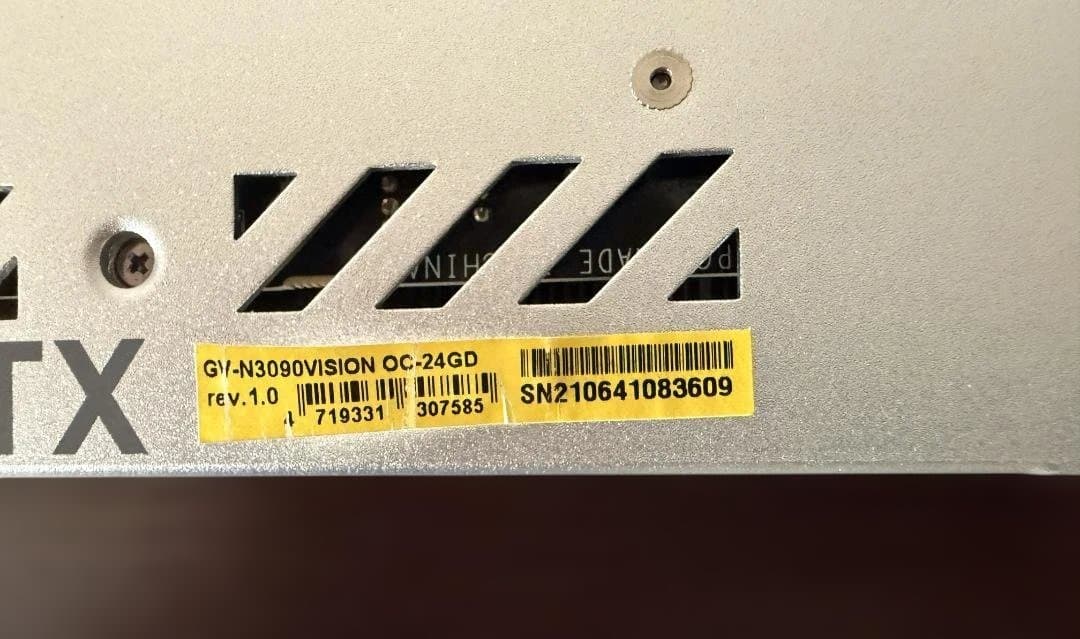 グラフィックボード・グラボ・ビデオカード GIGABYTE GeForce RTX 3090 VISION OC 24G