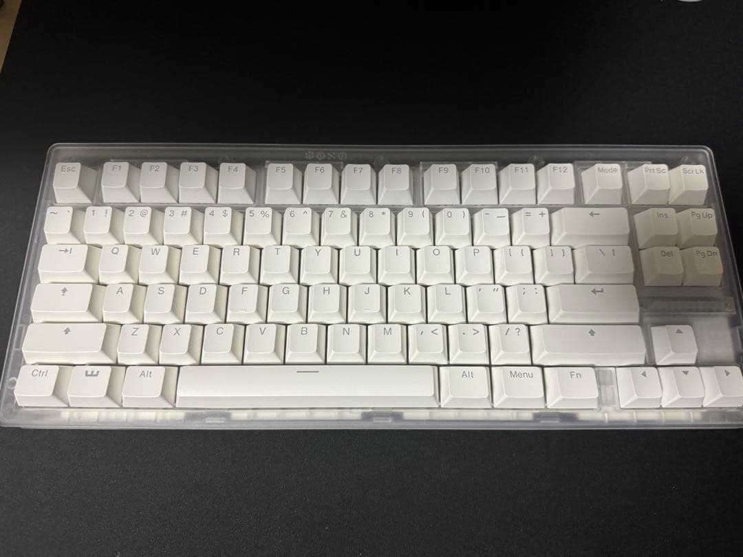 wooting80 モジュール+ フロストケース 白キーキャップ