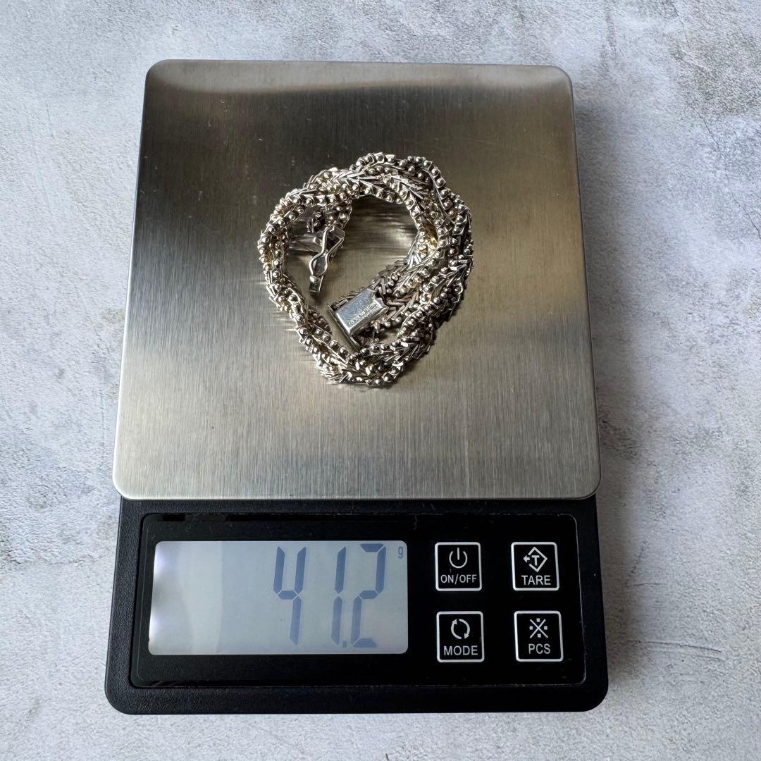 ヴィンテージ ブレイデッドデザインブレスレット シルバー925 メキシコ製