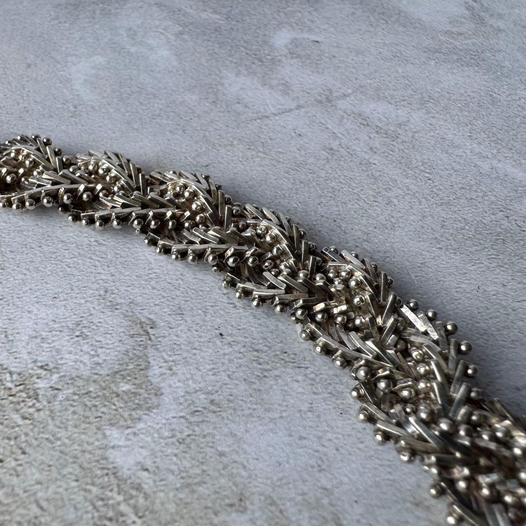 ヴィンテージ ブレイデッドデザインブレスレット シルバー925 メキシコ製