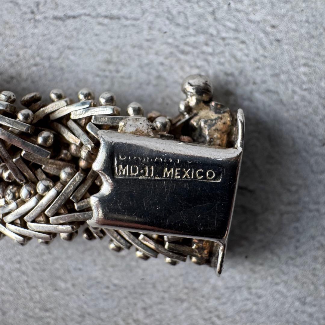 ヴィンテージ ブレイデッドデザインブレスレット シルバー925 メキシコ製