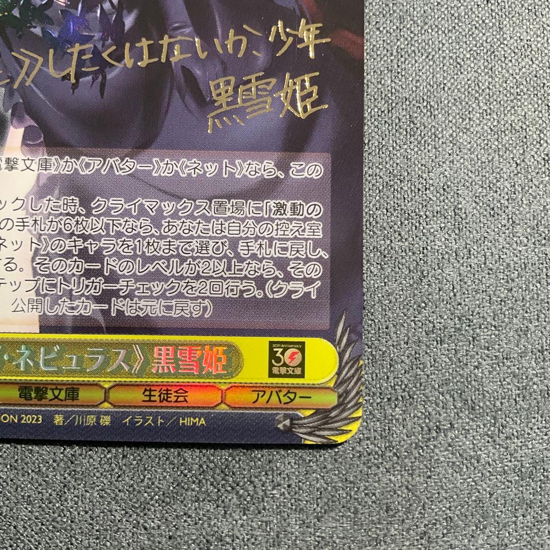 WS ヴァイス 電撃文庫 ネガネビュラス　黒雪姫　SP サイン