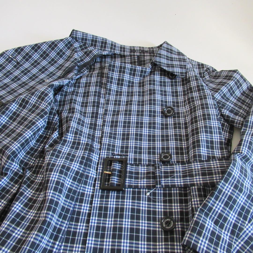 ブルーレーベルクレストブリッジ新品ネイビー ウェザーコート レインコート 36