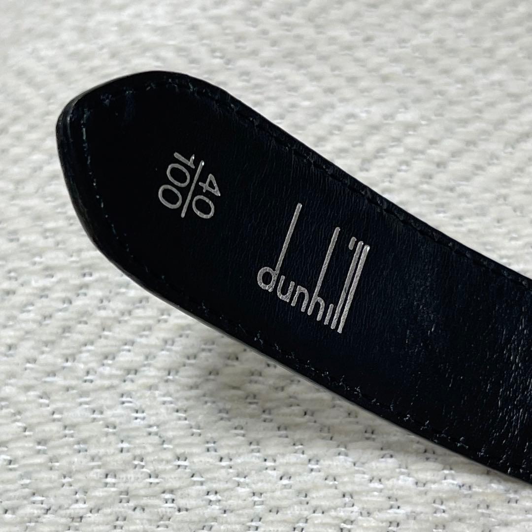 未使用 dunhill ダンヒル レザーベルト 本革製 ロゴプレート