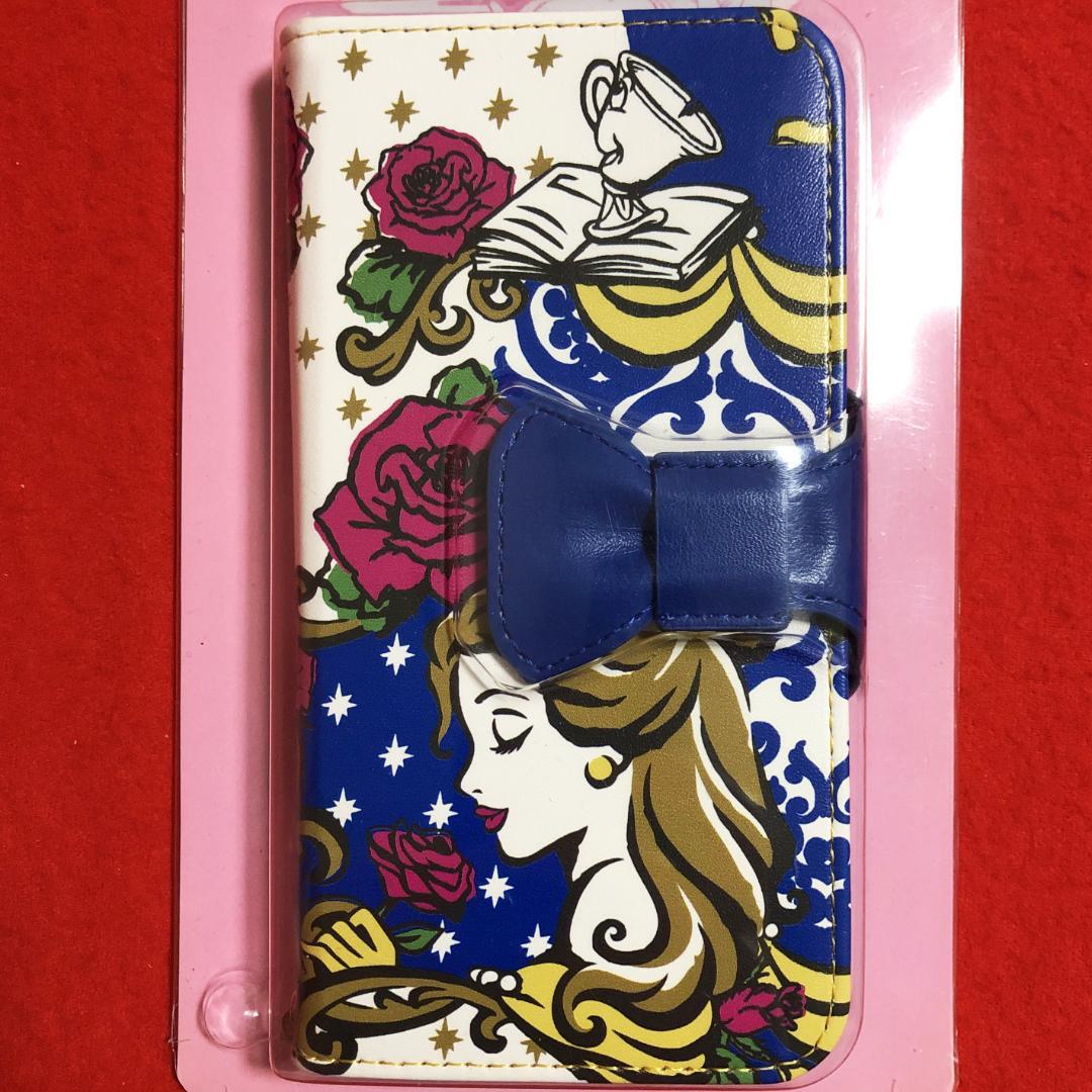 ディズニー☆美女と野獣スマホケース手帳型：規定サイズ内の各種スマートフォン対応