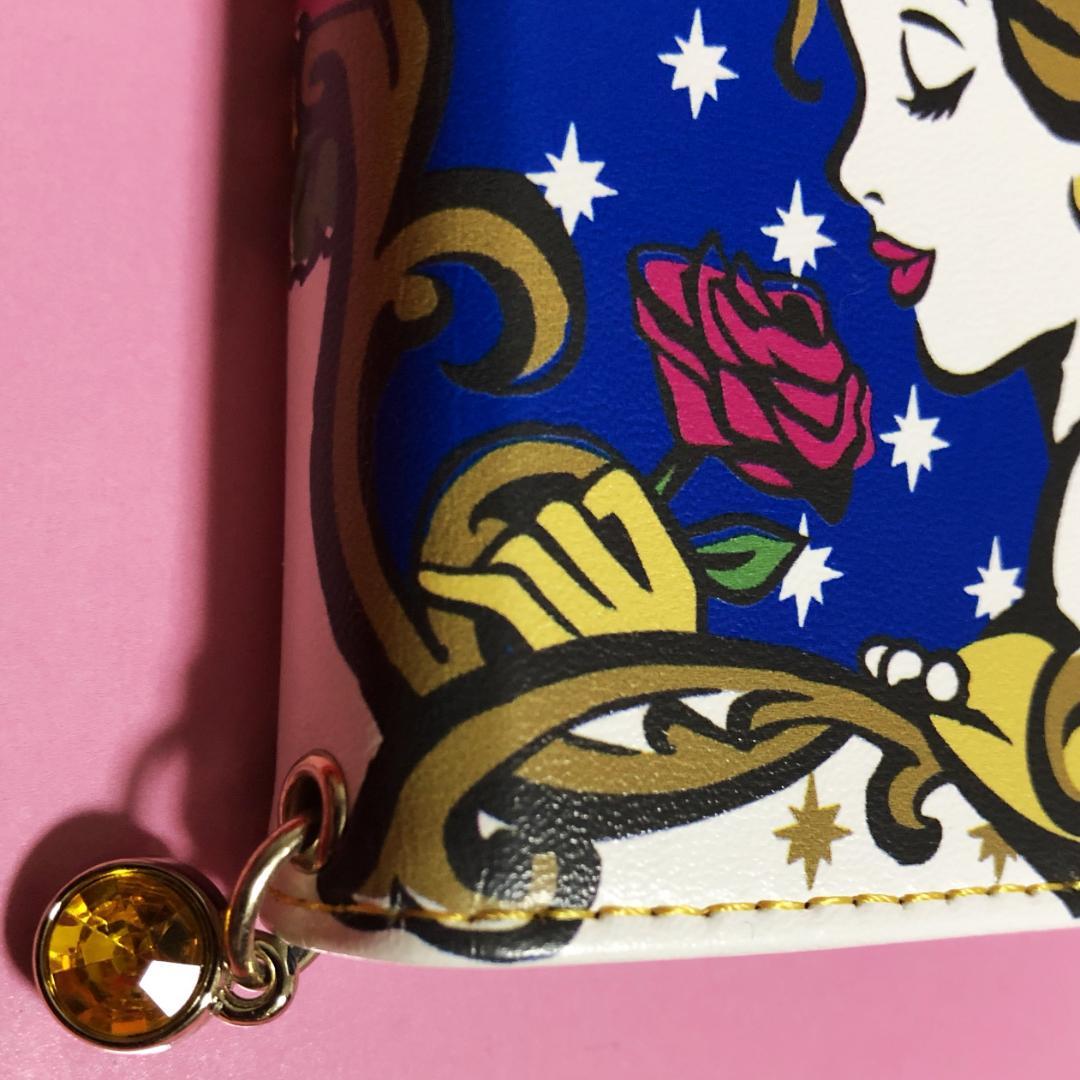 ディズニー☆美女と野獣スマホケース手帳型：規定サイズ内の各種スマートフォン対応