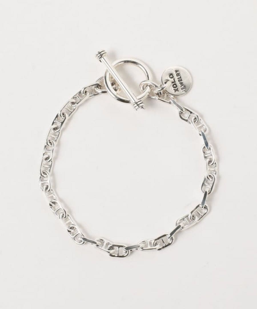 アクセサリー silver 925 Solid Anchor Link Bracelet