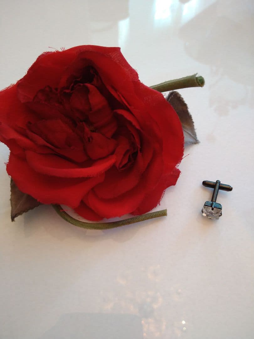 ドルチェ&ガッバーナ　薔薇　クリスタル　カフス