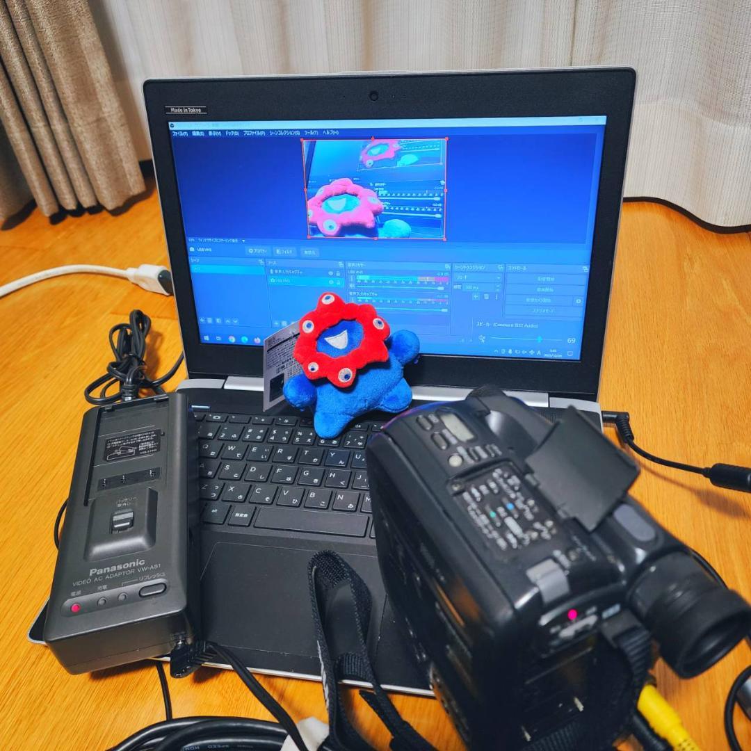 【動作確認済】Panasonic 高画質 S VHS-C ビデオカメラ セット