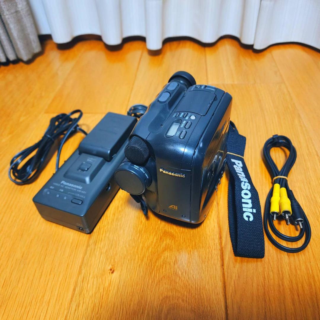 【動作確認済】Panasonic 高画質 S VHS-C ビデオカメラ セット