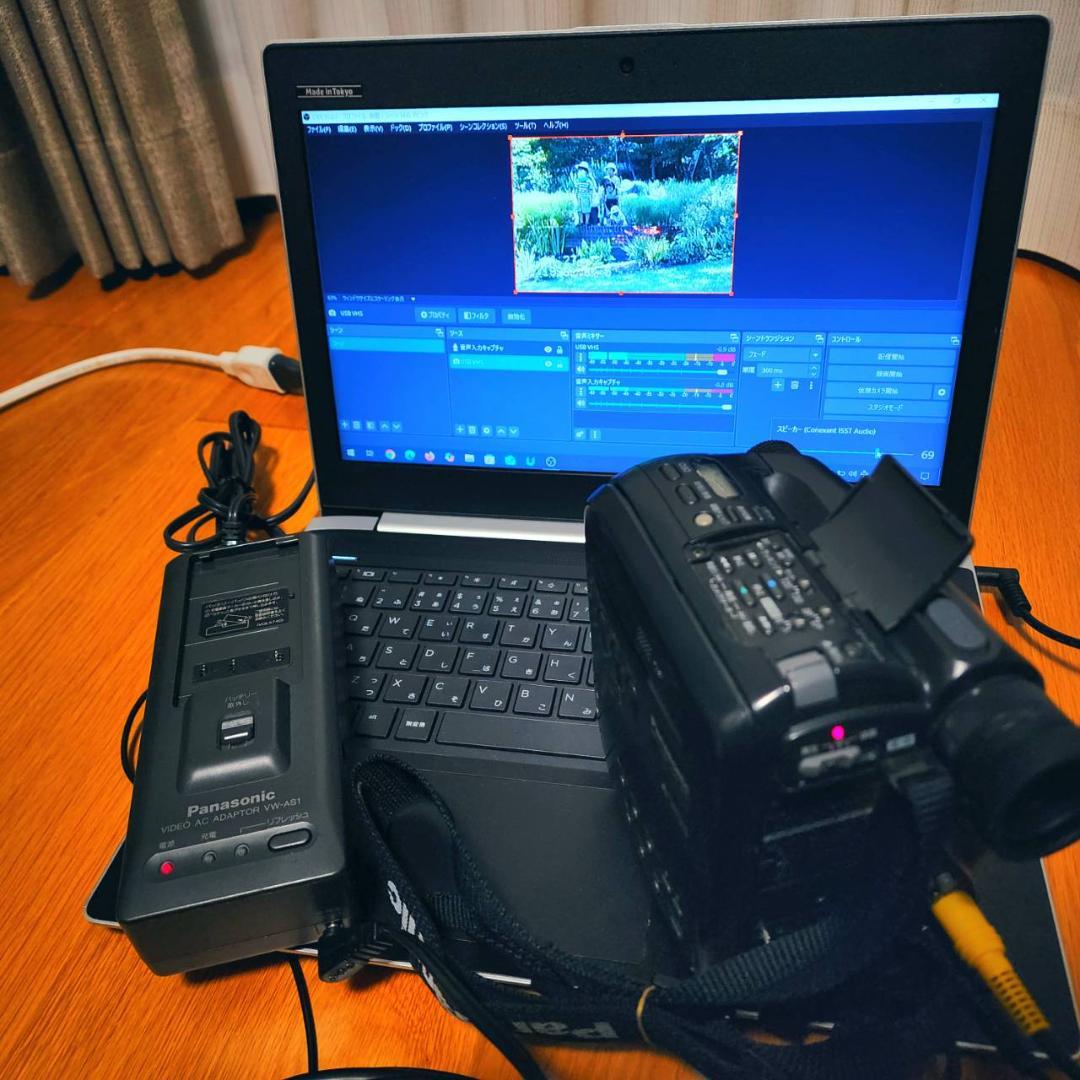 【動作確認済】Panasonic 高画質 S VHS-C ビデオカメラ セット