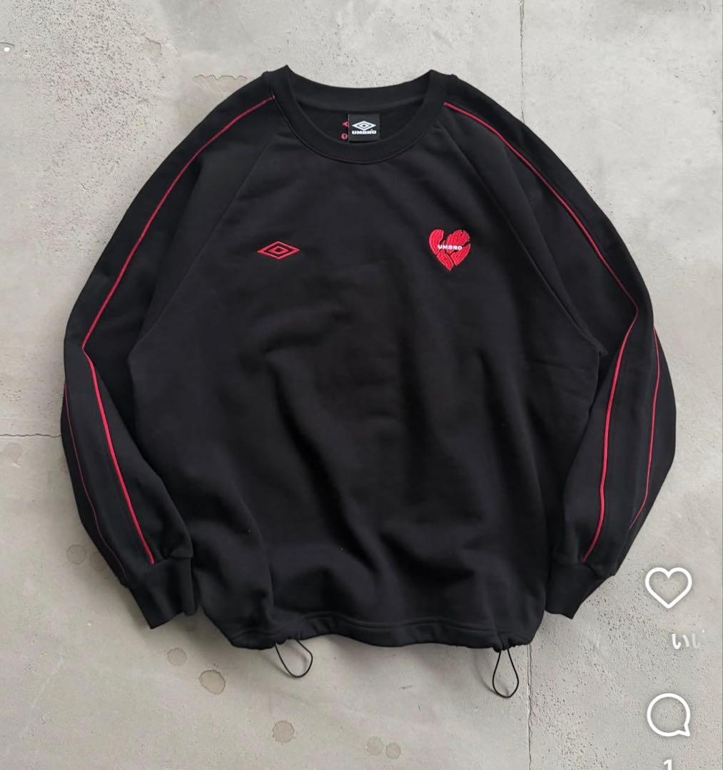 UMBRO ONCILYコラボ　ハートロゴドローコードスウェット　L