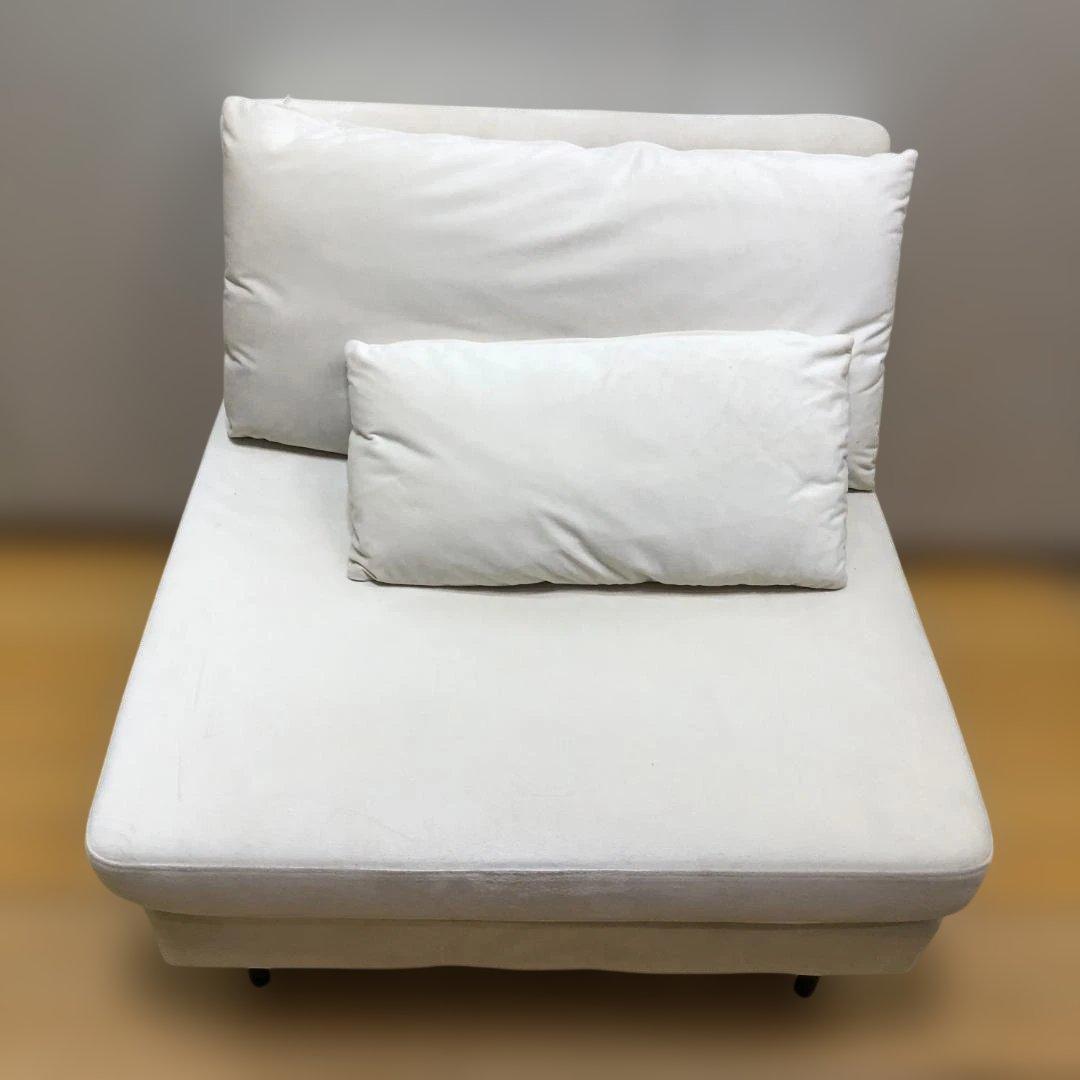 送料無料 美品 イーナ Ehre 一人掛けソファ スエード調 51113