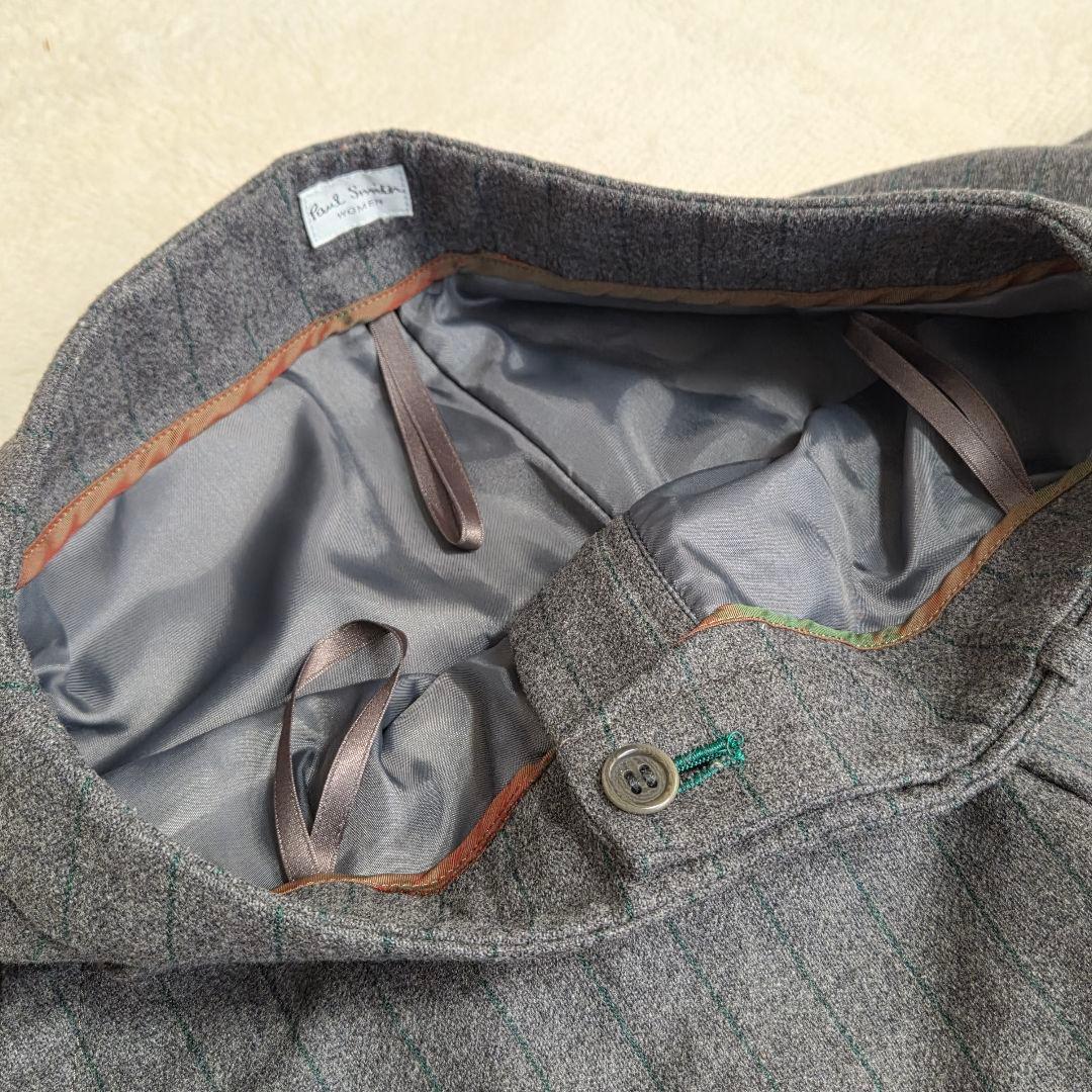 ポールスミスパンツスーツ　セットアップ　タック付きワイドパンツ