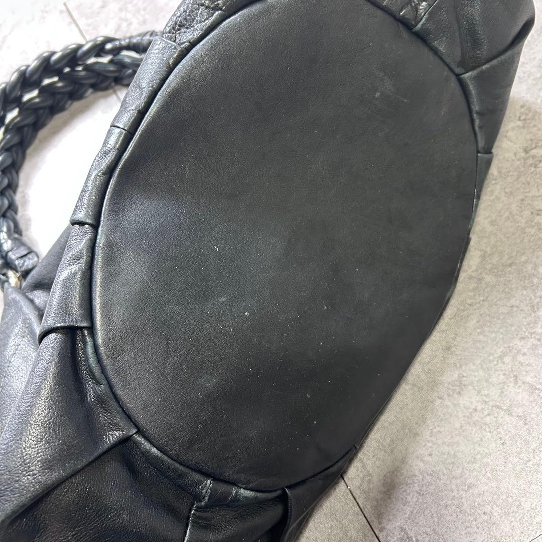 バッグ 00s/leather one shoulder bag gimmick/y2k
