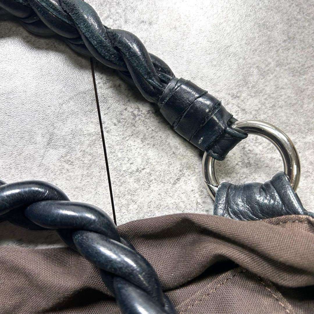 バッグ 00s/leather one shoulder bag gimmick/y2k