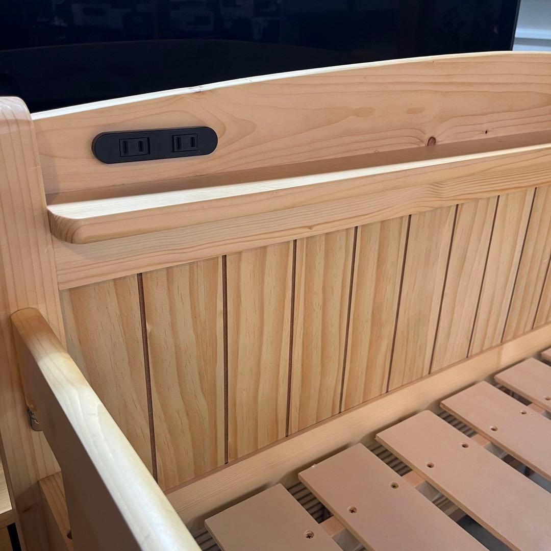 ロフトベッド　ロータイプ　木製　セミダブル