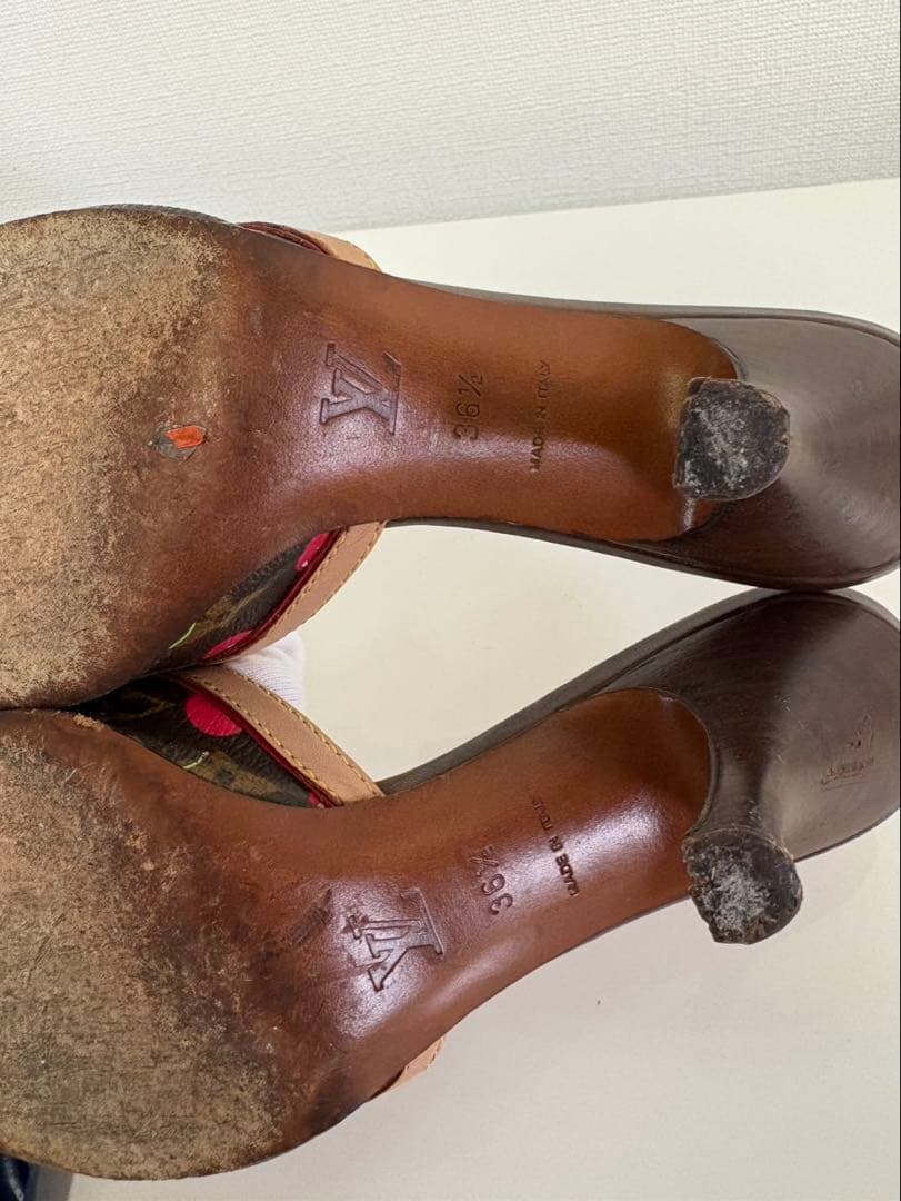 ルイヴィトン　louis vuitton 村上隆　チェリー　サンダル　ミュール