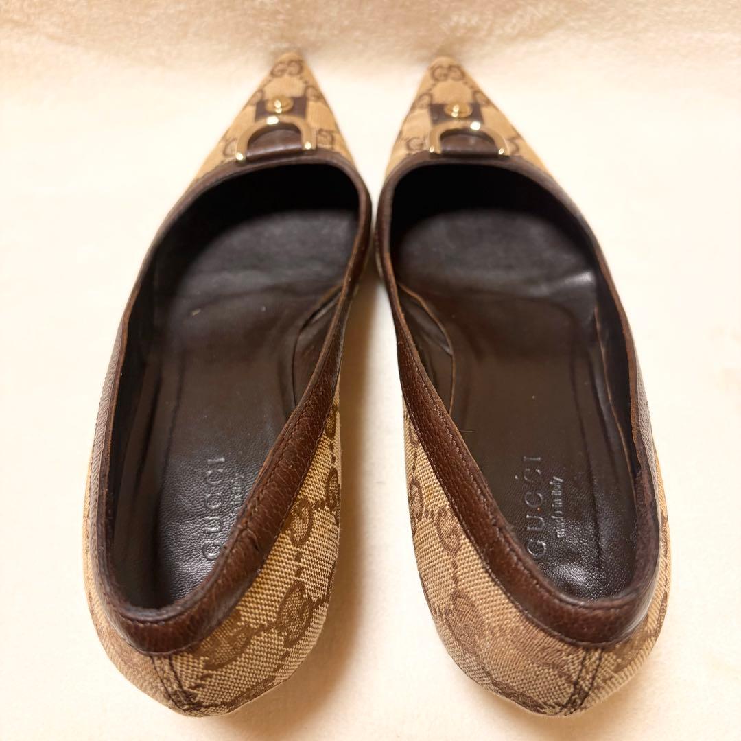 GUCCI GG柄 ポインテッドトゥパンプス 36 (23cm)
