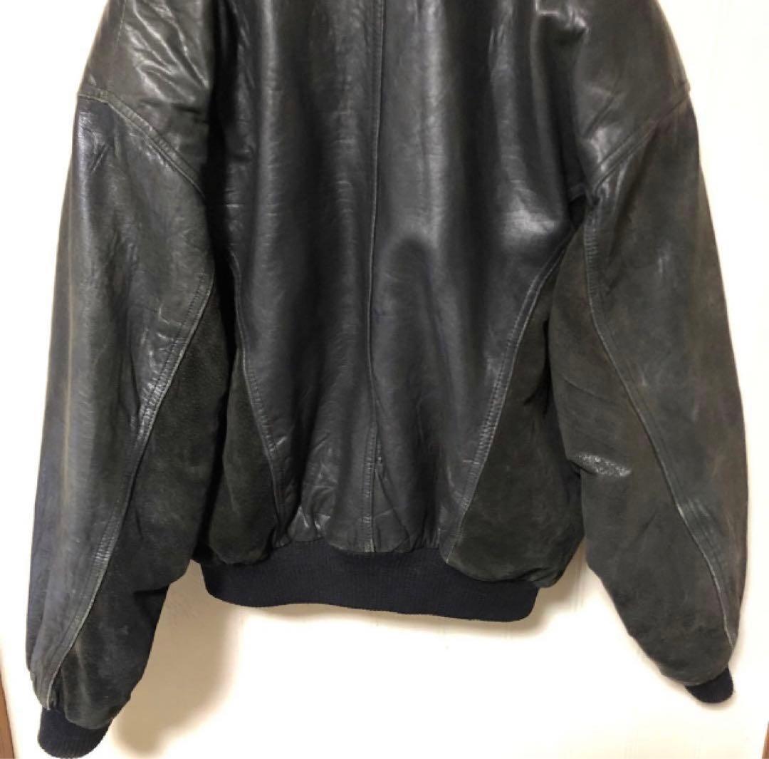 深水光太着用似❗️短丈 MIDWAY A-2 牛革 フライトジャケット 黒S