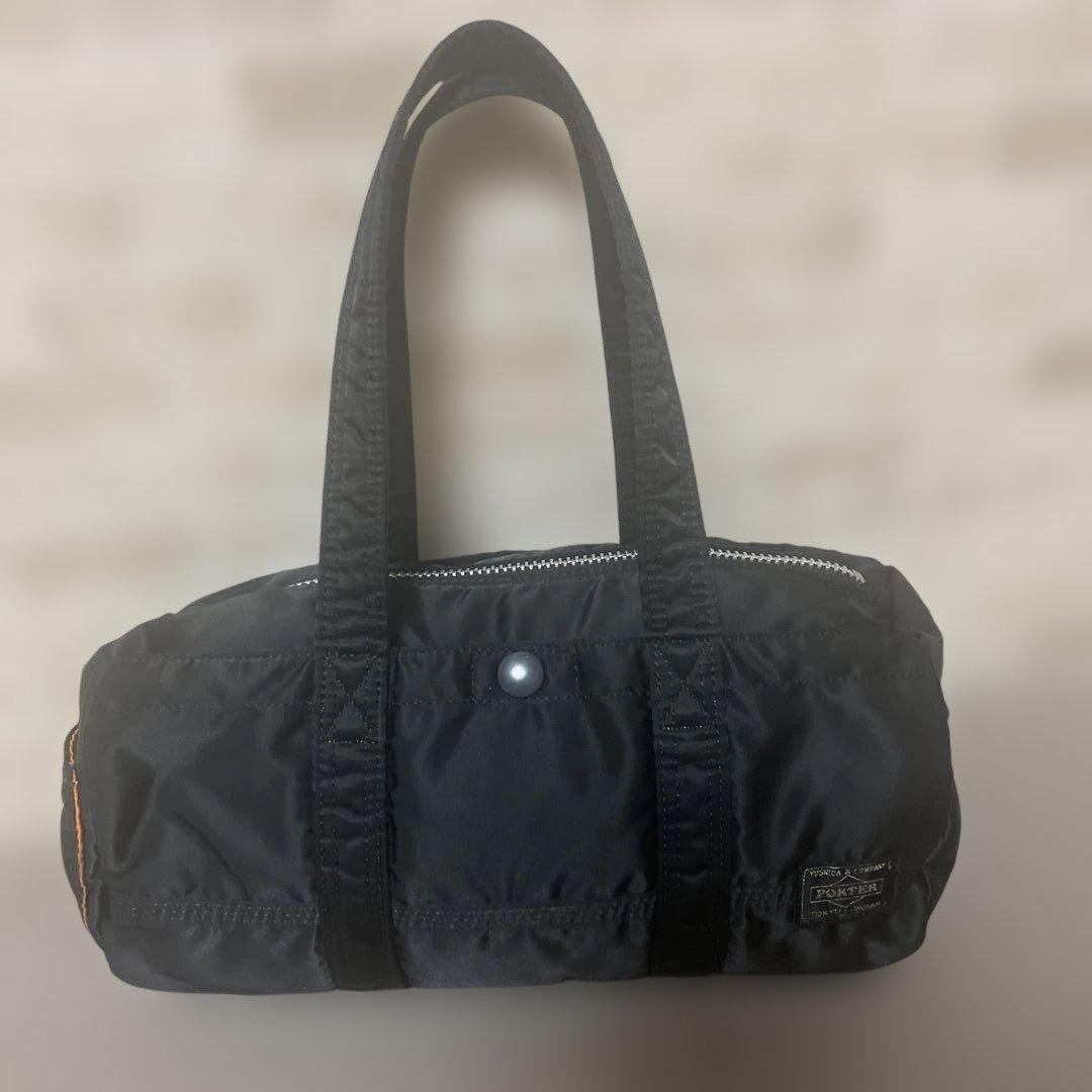 【美品】PORTER TANKER ダッフルバッグ ミニボストンバッグ 黒