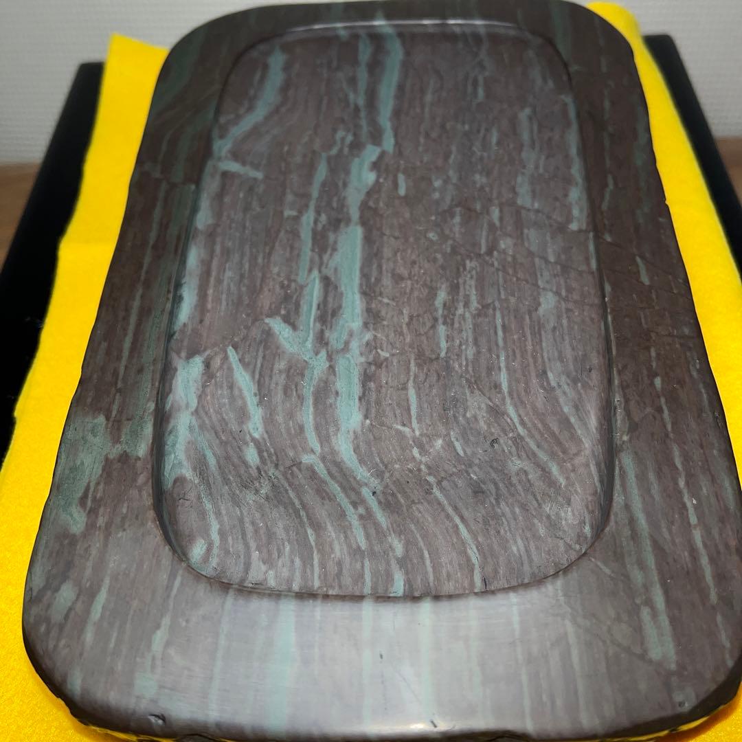 ⭕️osamu 大型　赤間紫金石硯　昭竜山作　希少　野面硯　石紋が綺麗