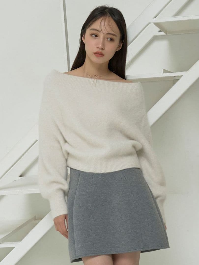 【美品】フォックスアルパカオフショルプルオーバー SNIDEL