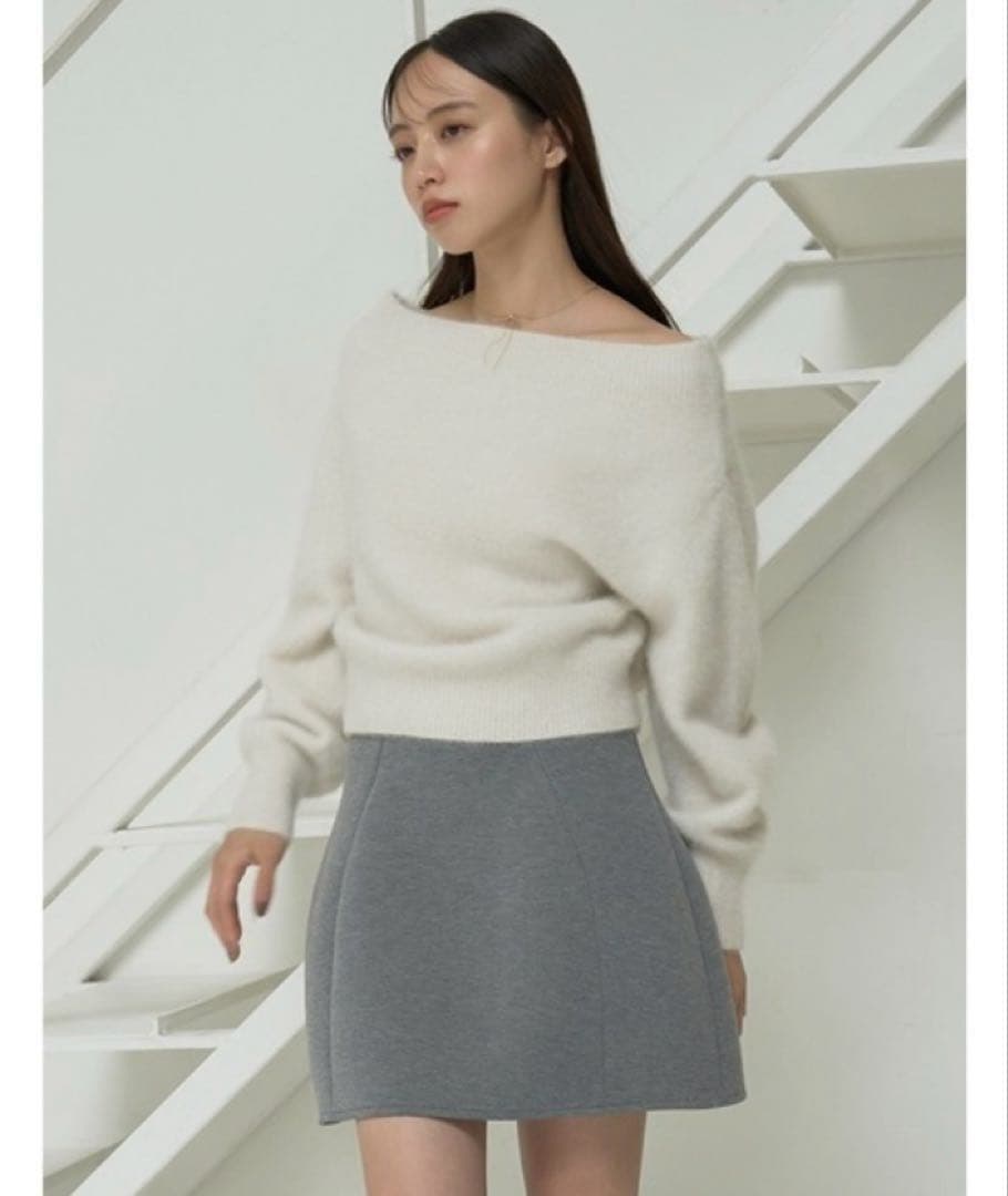 【美品】フォックスアルパカオフショルプルオーバー SNIDEL