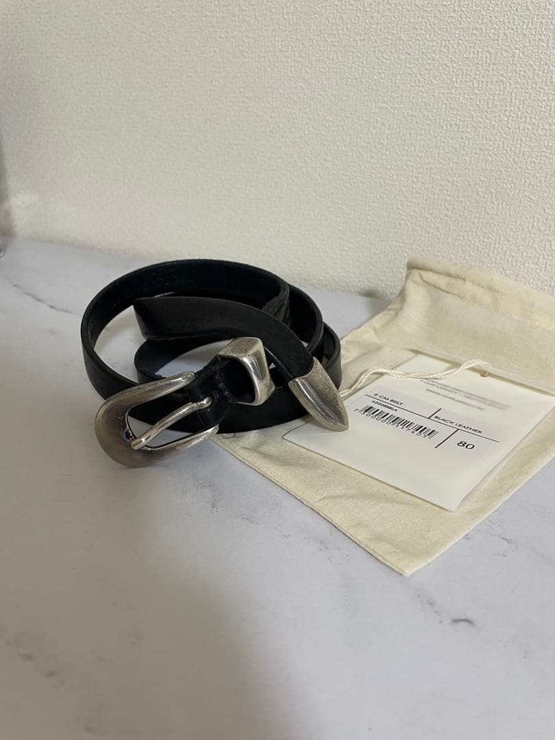 小物 ourlegacy BELT 2 CM Black Leather 80