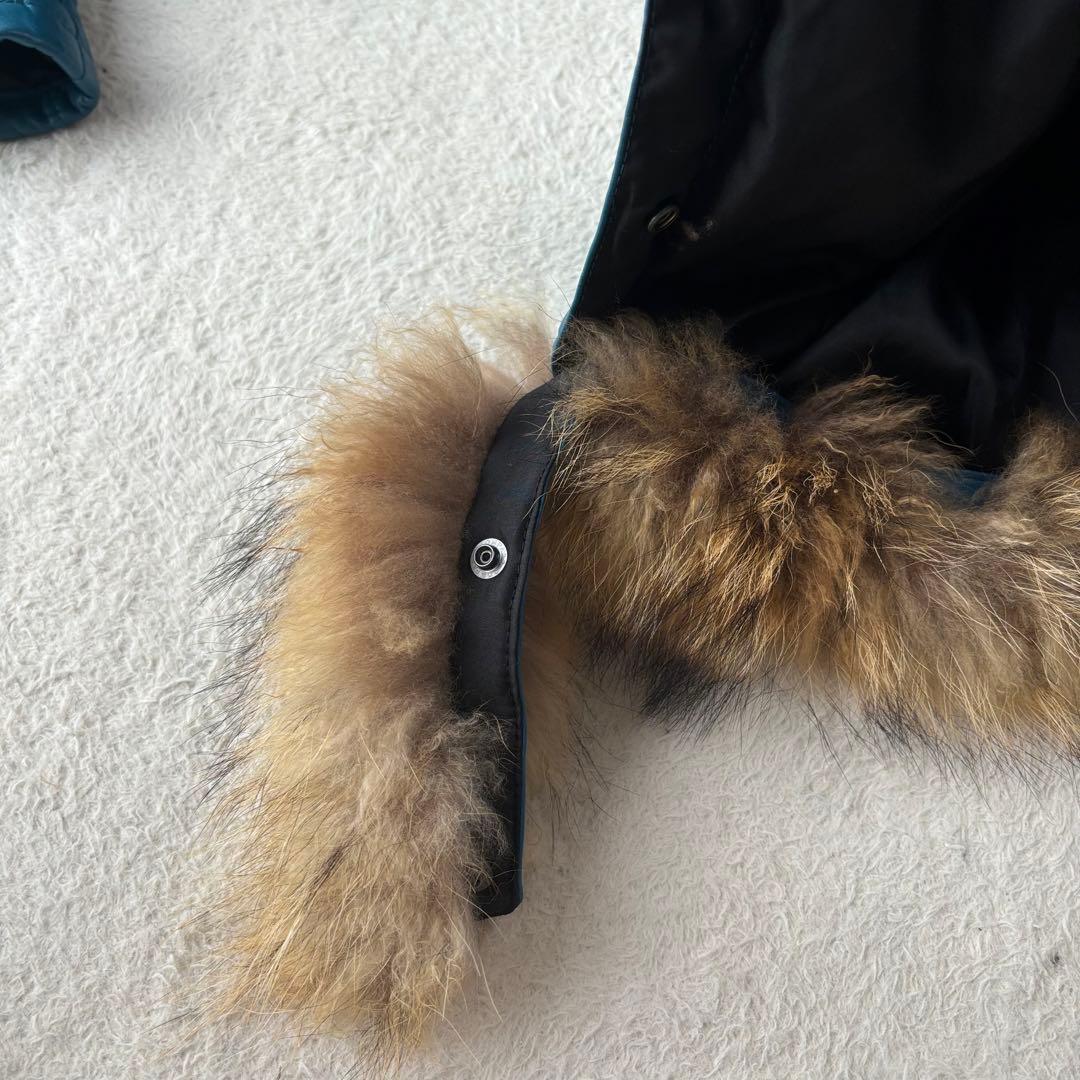 高級 大きいサイズ 3L HARUF ラムレザー ダウンジャケット ライダース