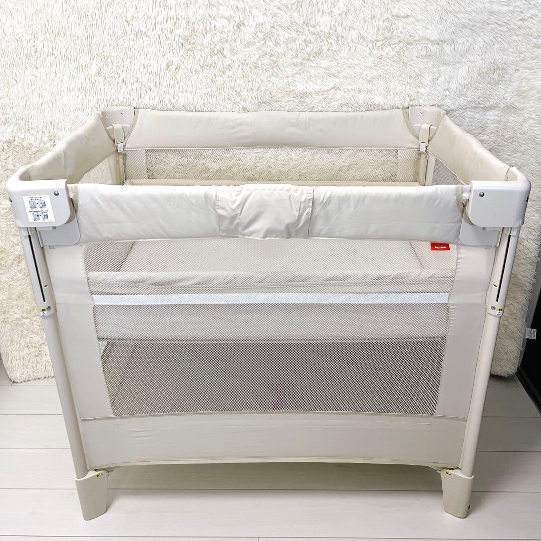 Aprica アップリカ ココネルエアー ベビーベッド ホワイト 美品