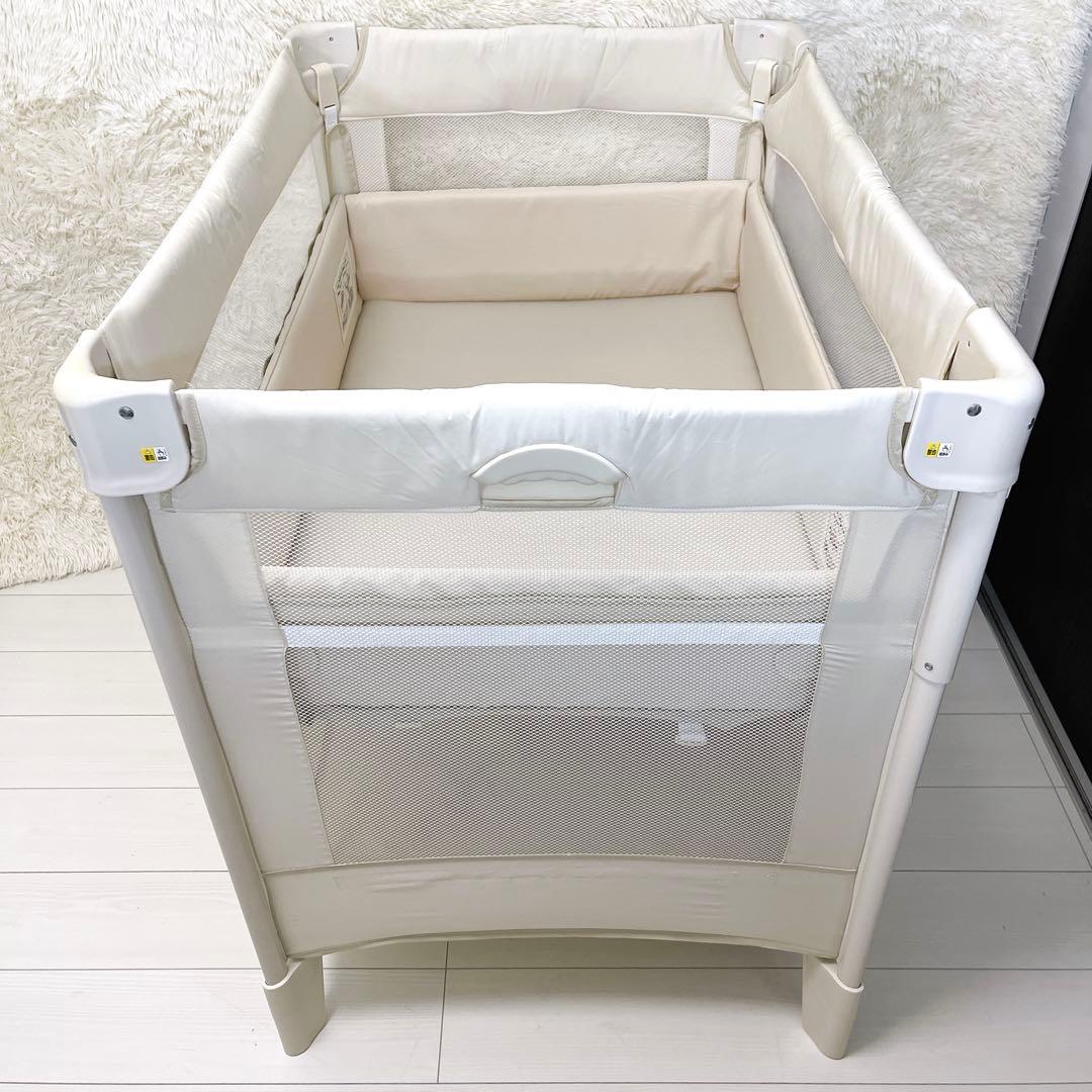 Aprica アップリカ ココネルエアー ベビーベッド ホワイト 美品