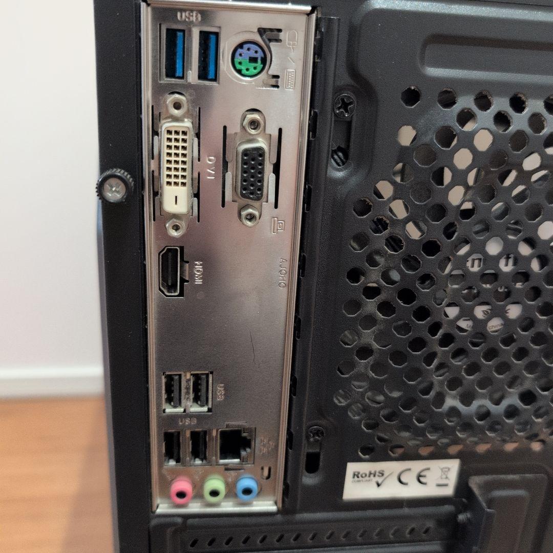 中古自作パソコン Core i5 7500 16GB 120GB SSD