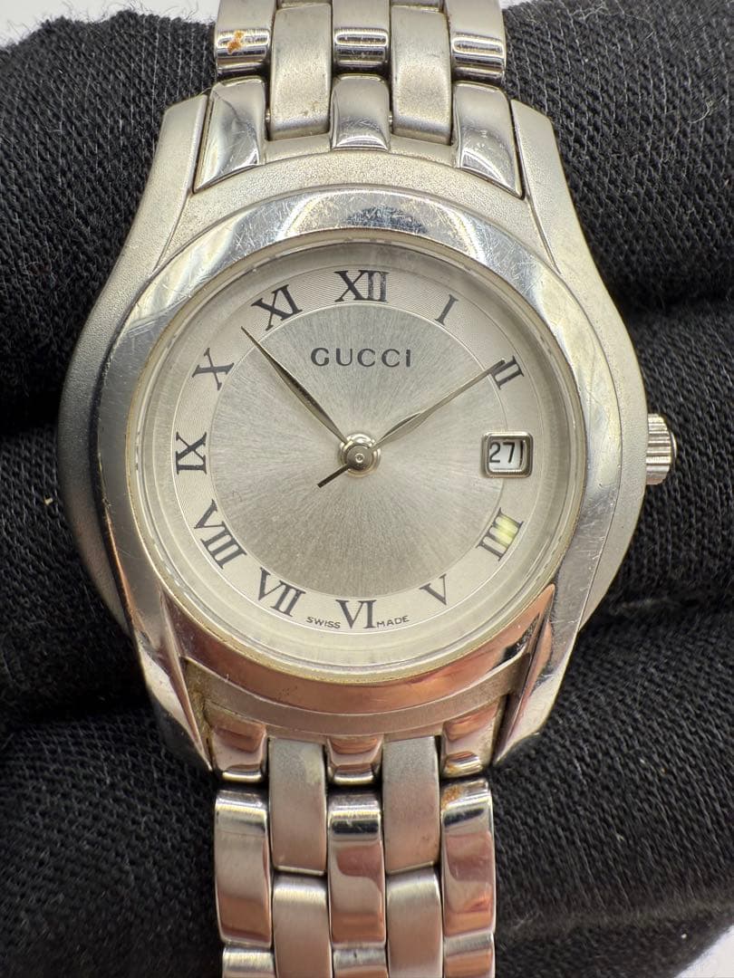 GUCCI アナログ時計 シルバー　5500L