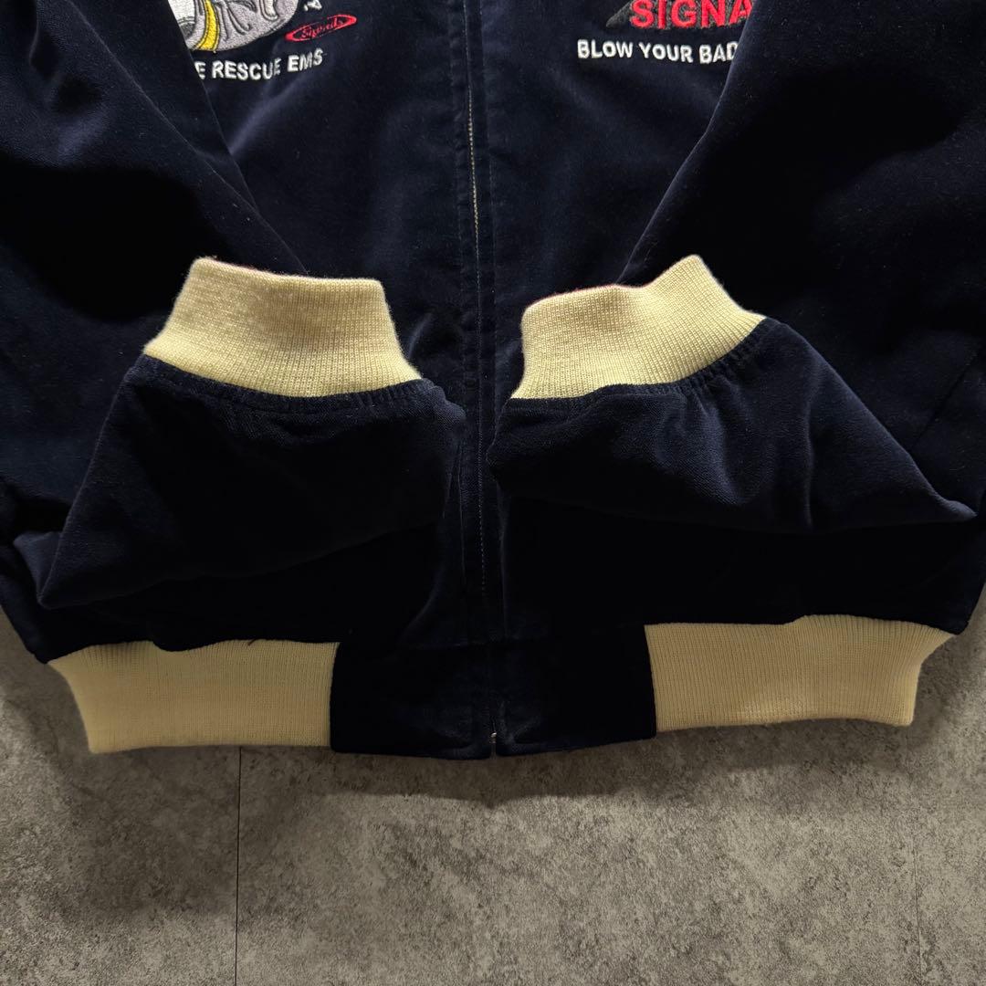 【激推希少】テッドマン　L スカジャン　リバーシブル　サテン　ベロア　刺繍　別珍