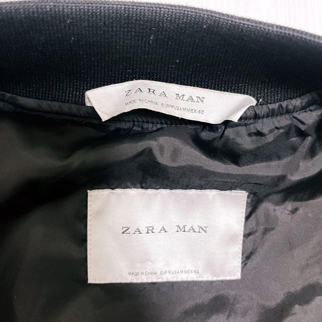 tac ZARA MAN スカジャン　オールブラック　虎　両面刺繍