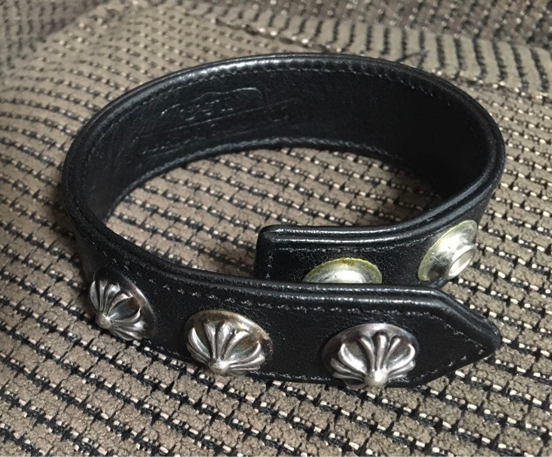Chrome hearts クロムハーツ クロスボール レザー ブレスレット