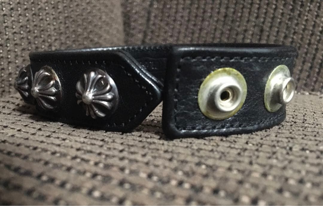 Chrome hearts クロムハーツ クロスボール レザー ブレスレット