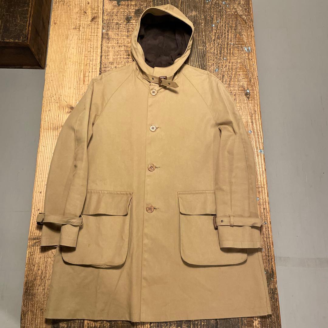 フランシスキャンペリ　フードコート　マッキントッシュ　ゴム引き　フーデッドコート